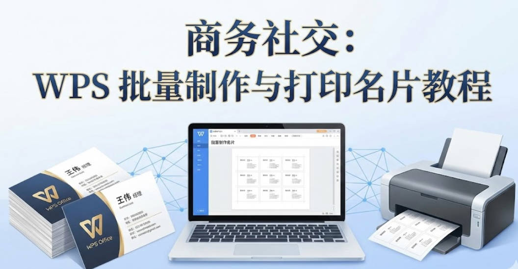 WPS批量制作与打印名片教程