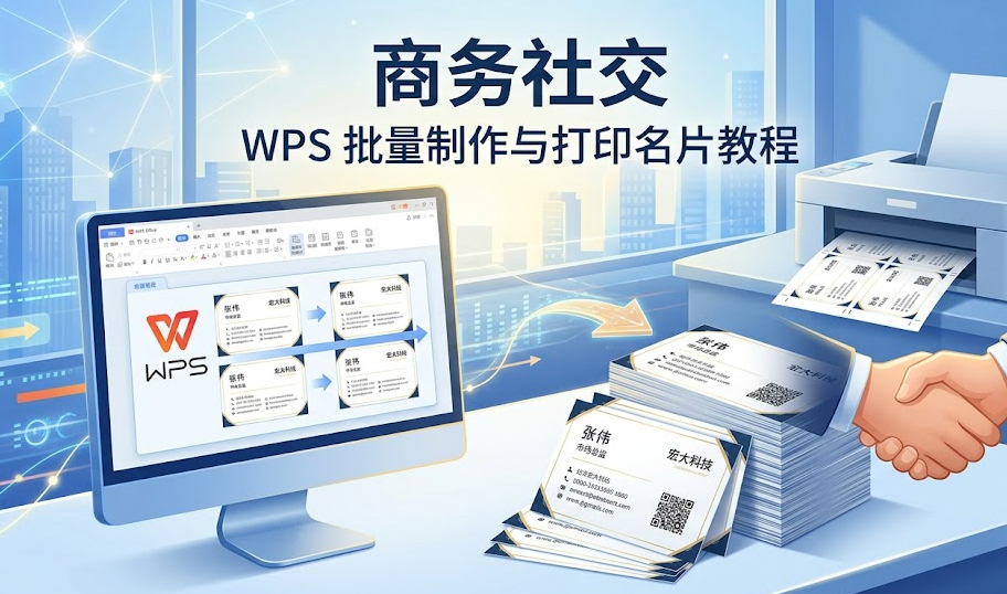 WPS 批量制作与打印名片保姆级教程