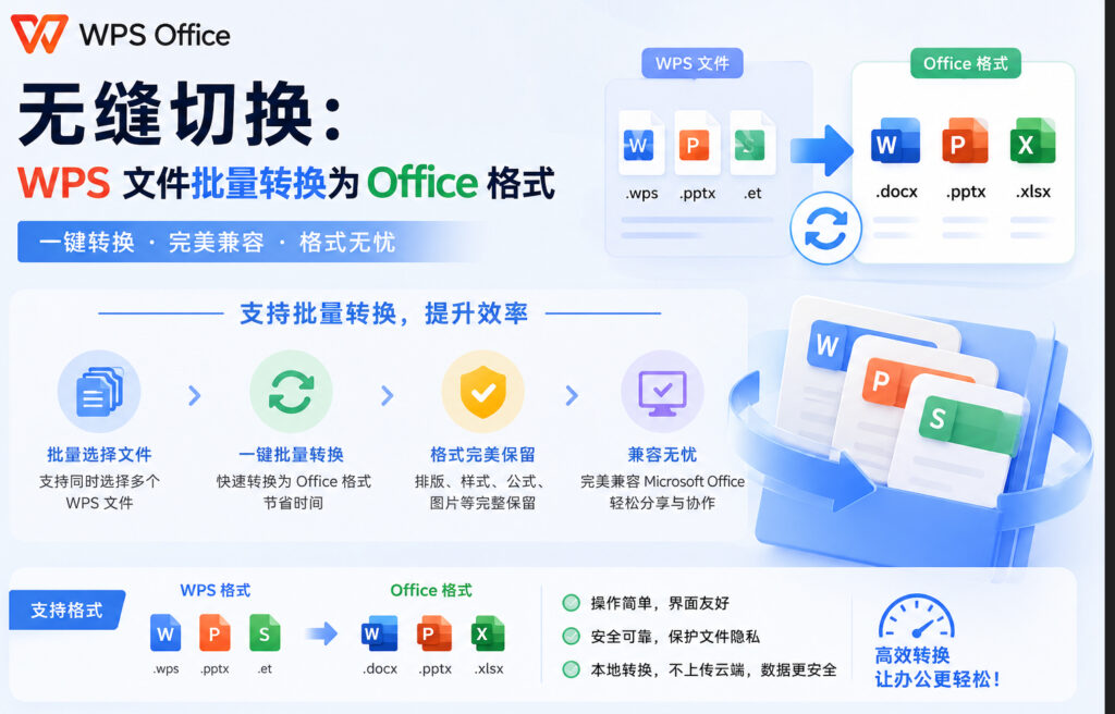 WPS文件怎么批量转换为Office格式