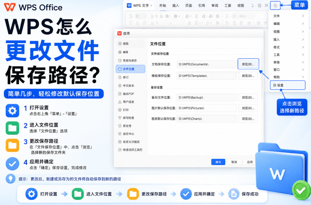 WPS怎么更改文件保存路径