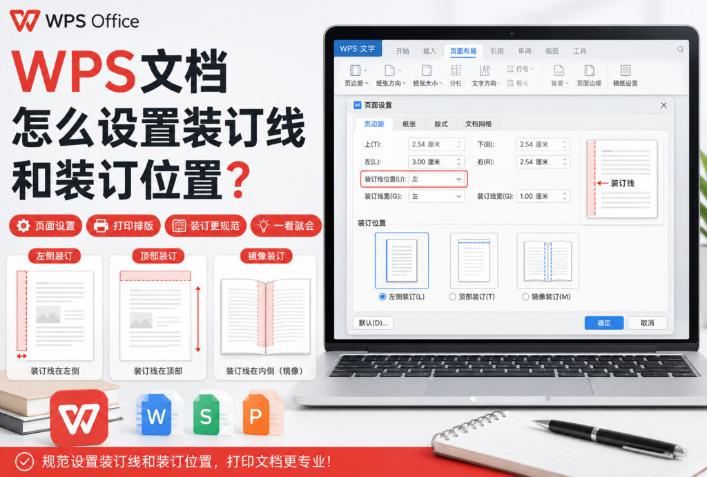 WPS文档怎么设置装订线和装订位置