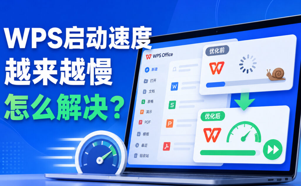 WPS启动速度越来越慢怎么解决