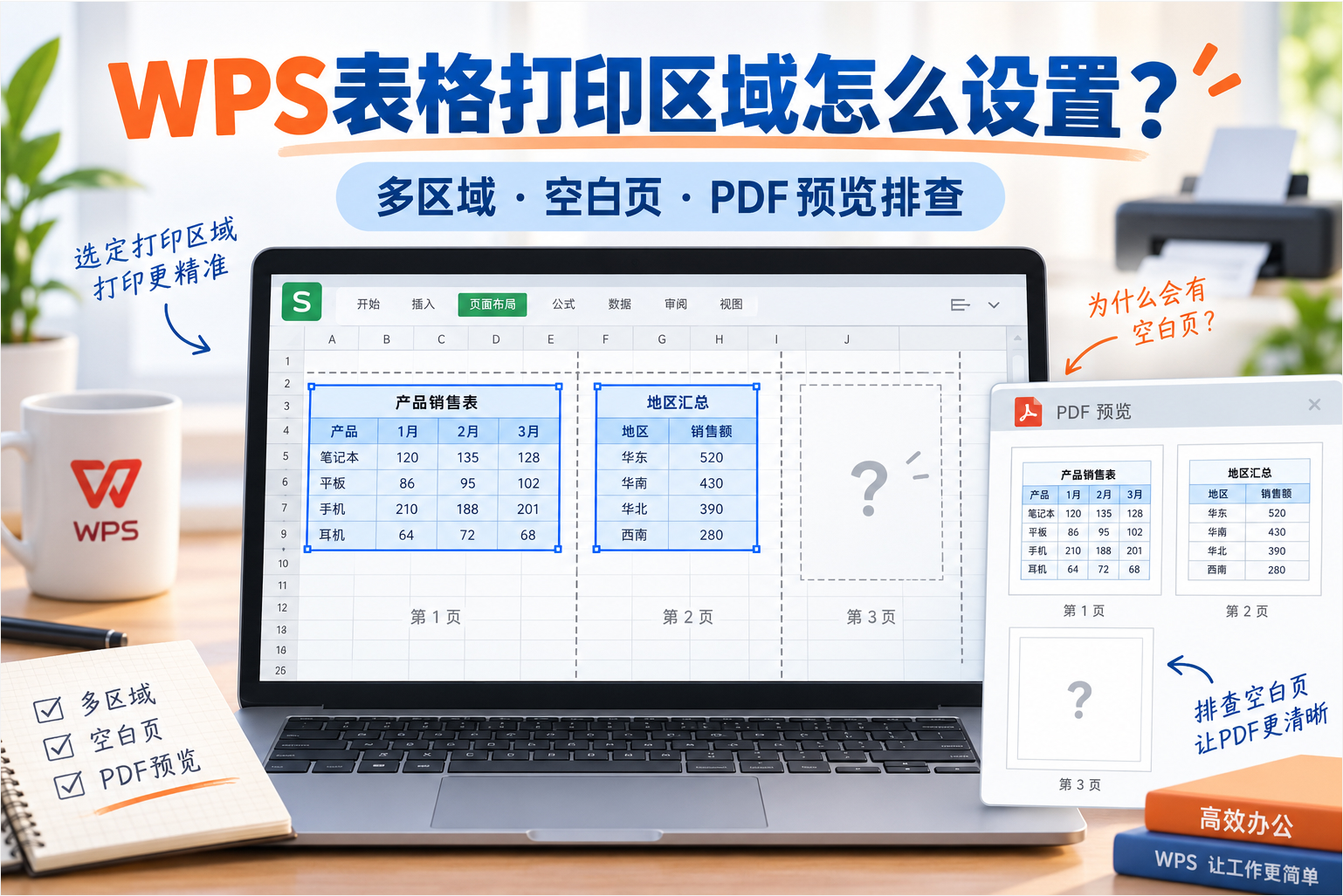 WPS表格打印区域怎么设置